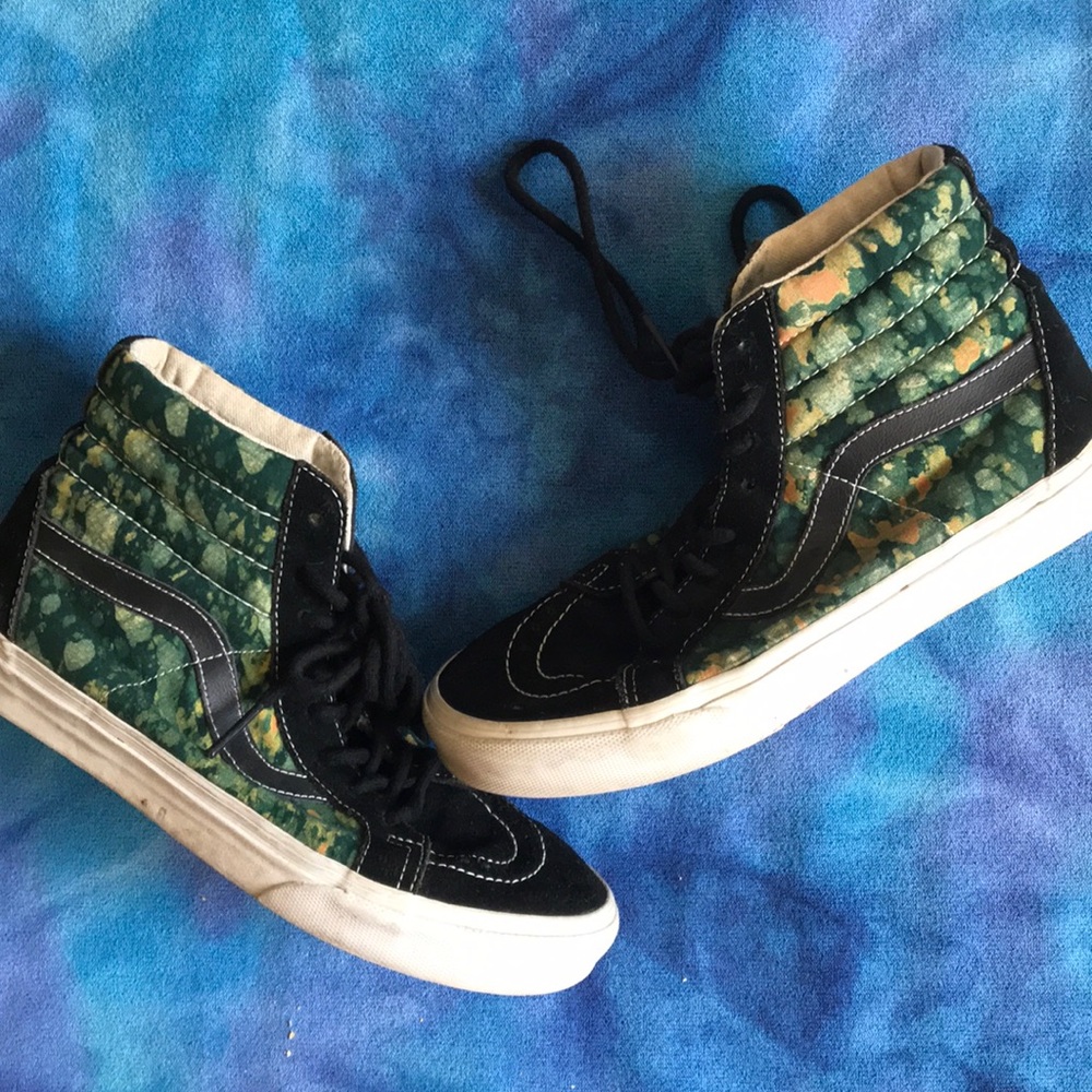 Green high top vans W 8.5/ M 7